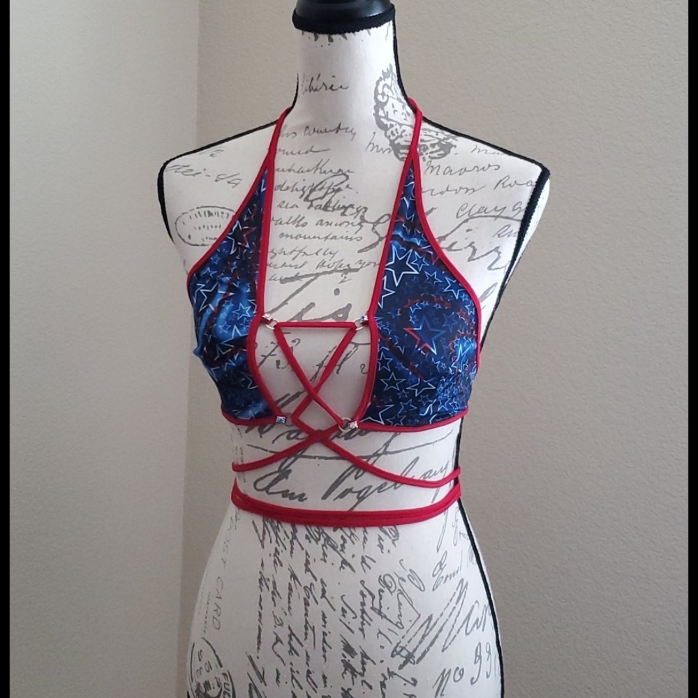 Unique Bikini top lace up.